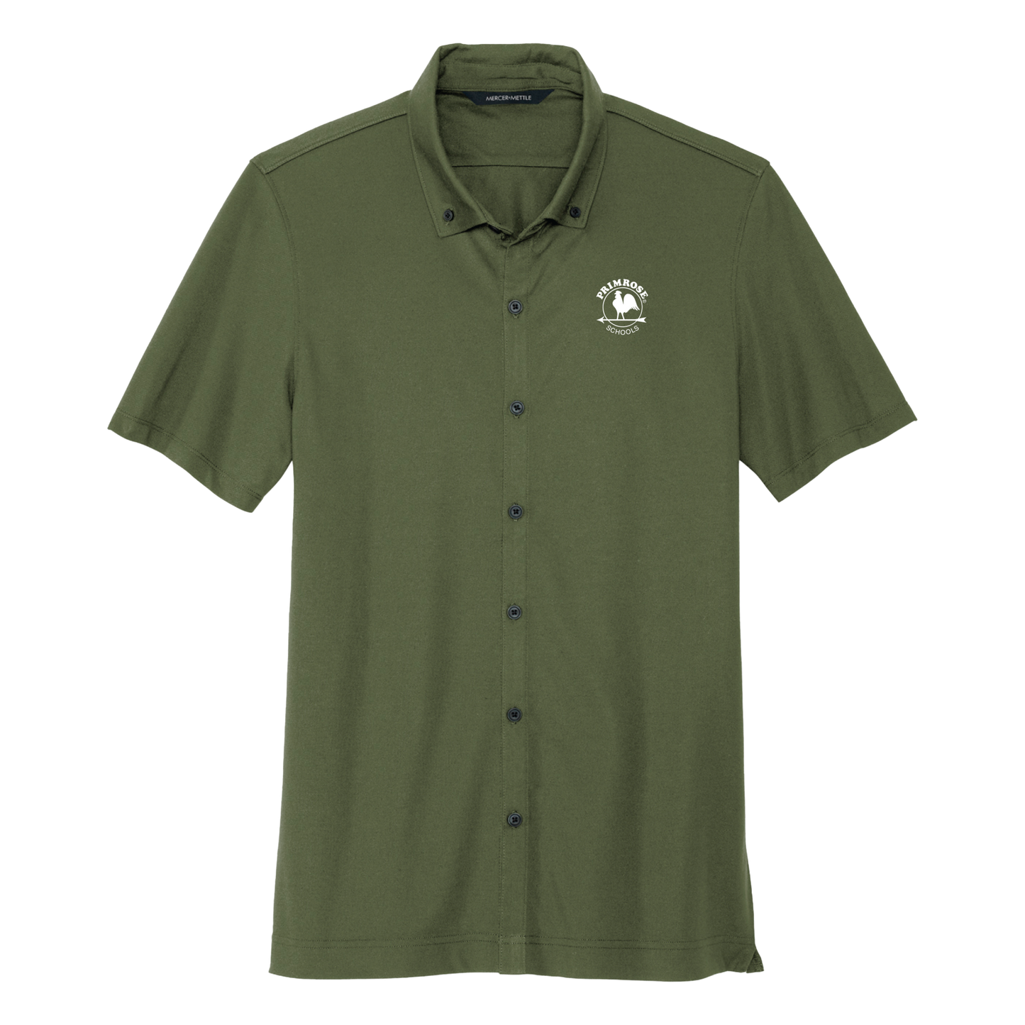 Stretch Pique Full-Button Polo