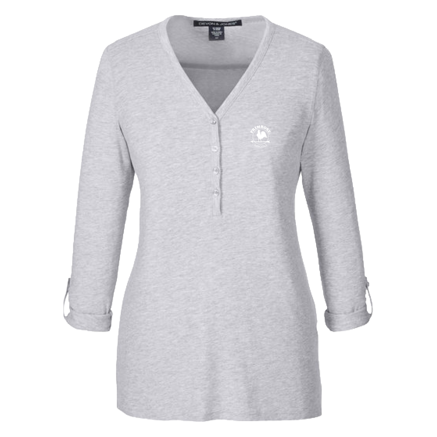 Perfect Fit Y-Placket Convertible Sleeve Knit Top