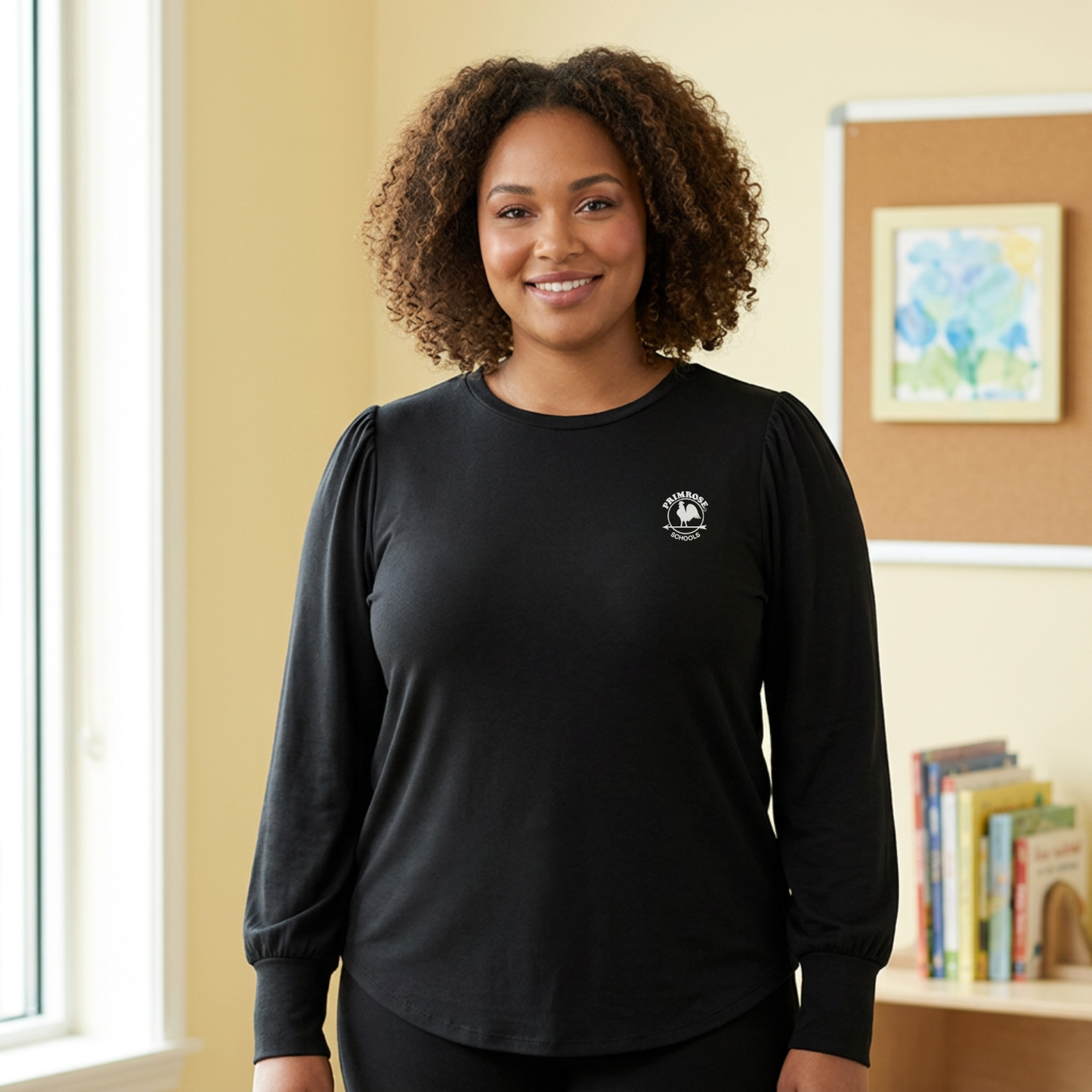 Women's Stretch Jersey Long Sleeve Blouse