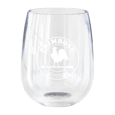 12oz Clear Stemless Wine Glass