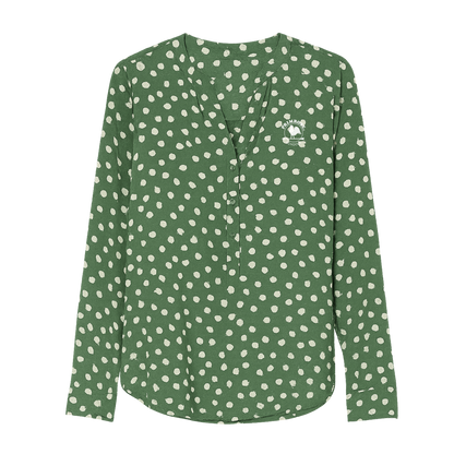 Women's Long-Sleeve Woven Blouse