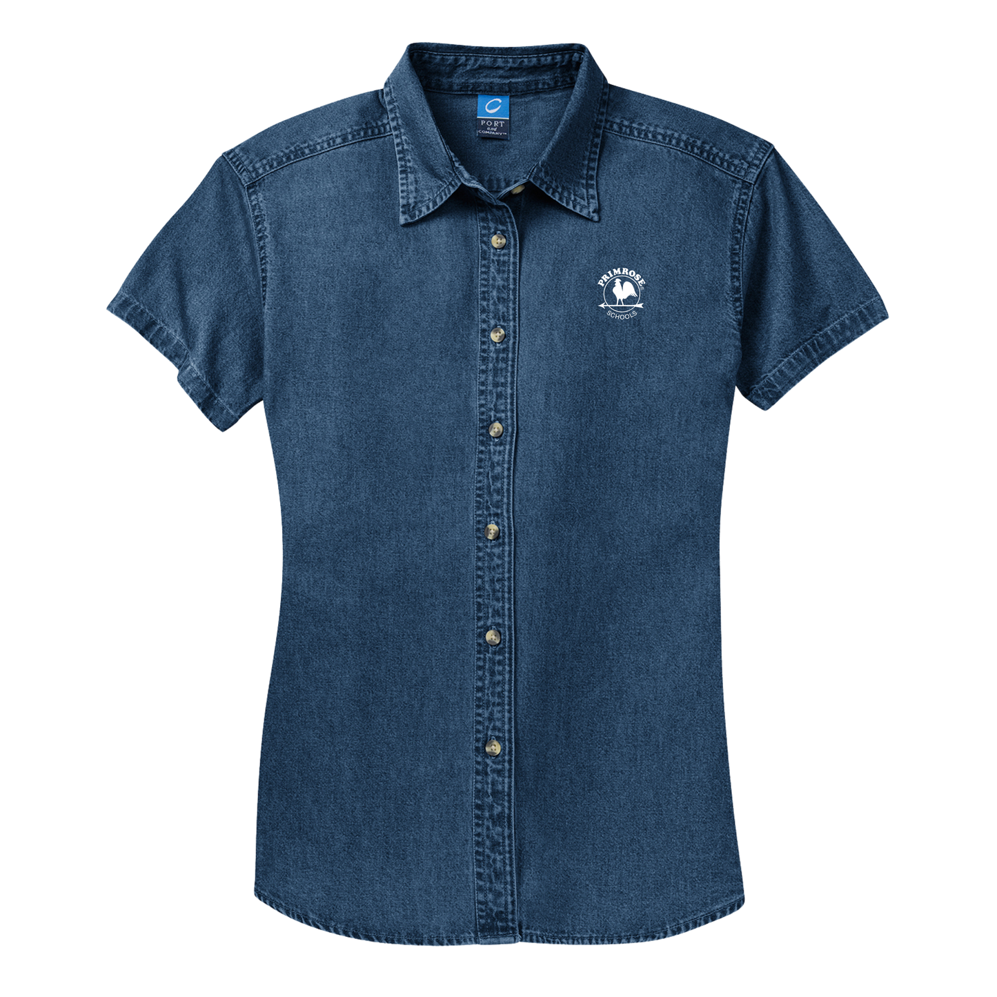 Ladies Short Sleeve Denim Shirt