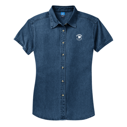 Ladies Short Sleeve Denim Shirt