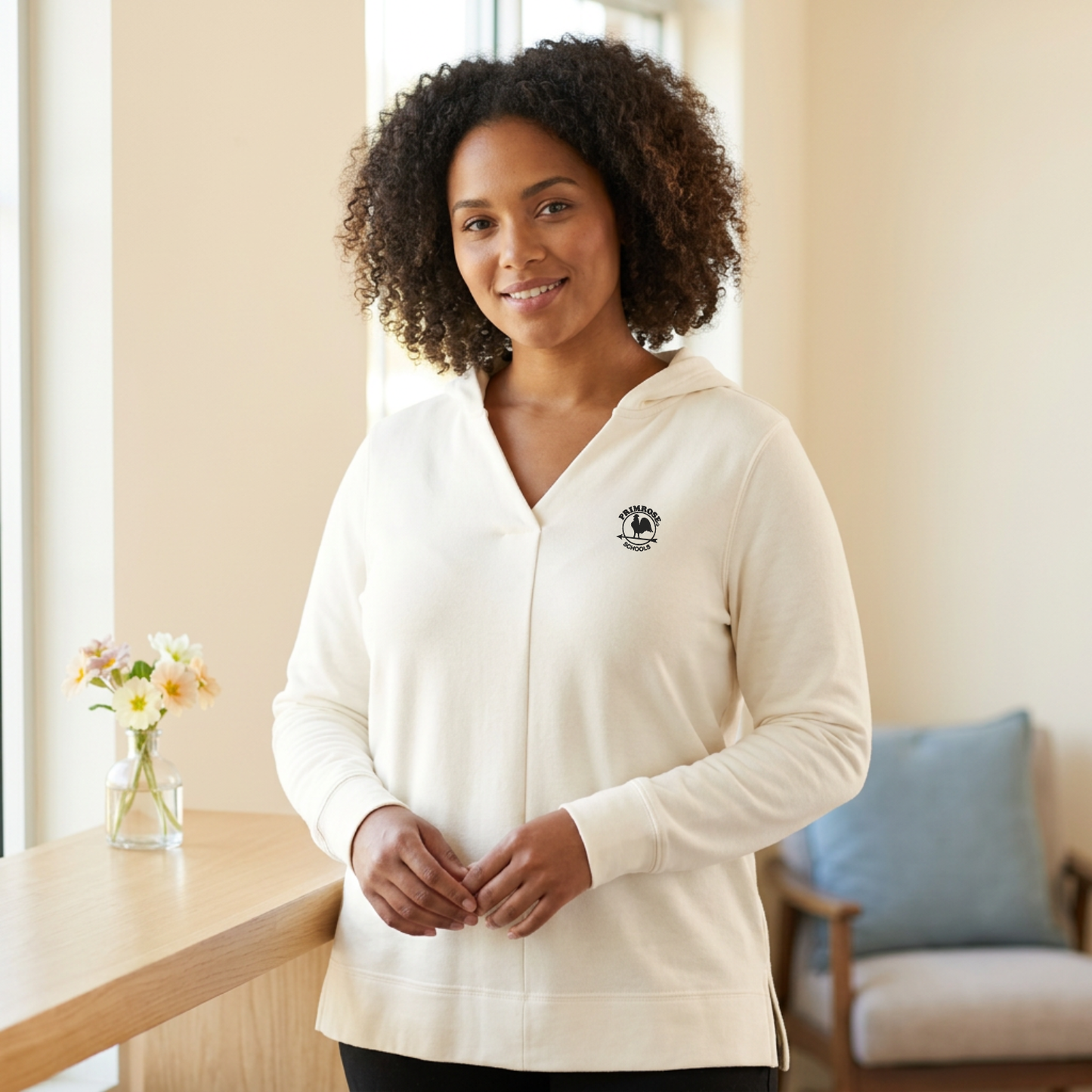 Ladies Microterry Pullover Hoodie
