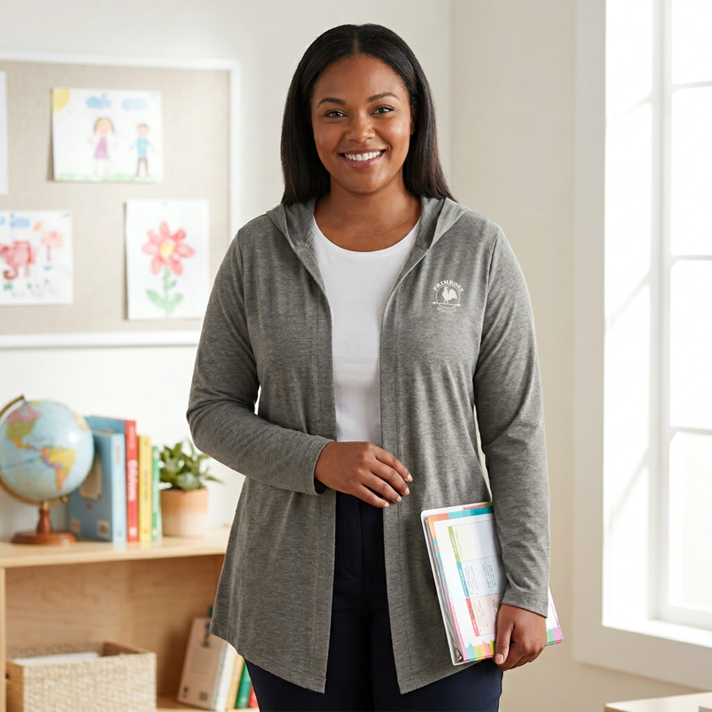 District Women's Perfect Tri Hooded Cardigan