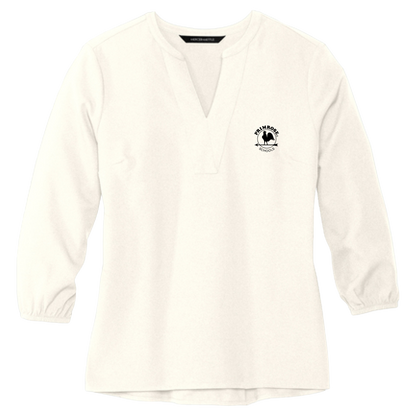Women's Stretch Crepe 3/4 Blouse