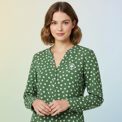 Women's Long-Sleeve Woven Blouse
