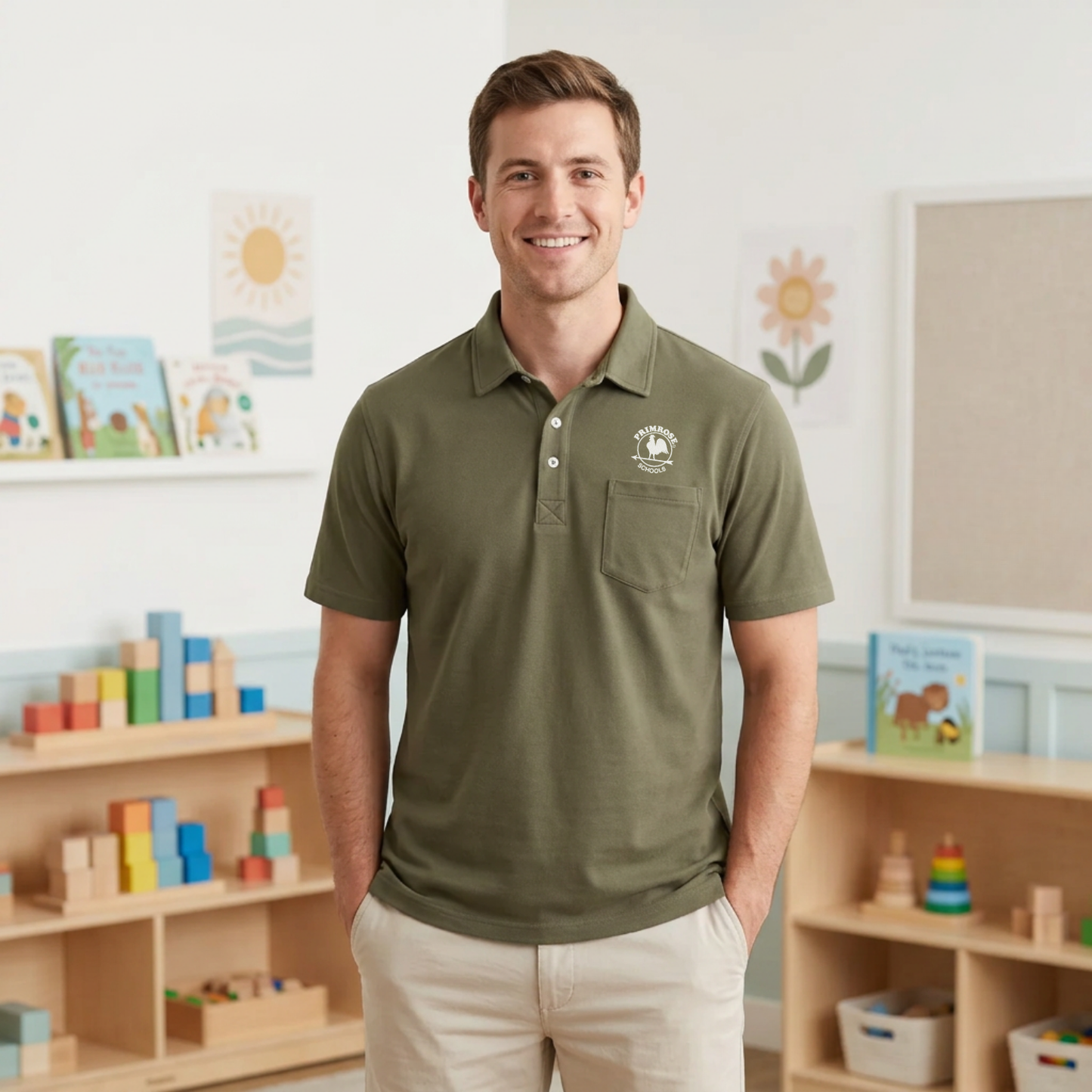Men's Pique Polo with Pocket