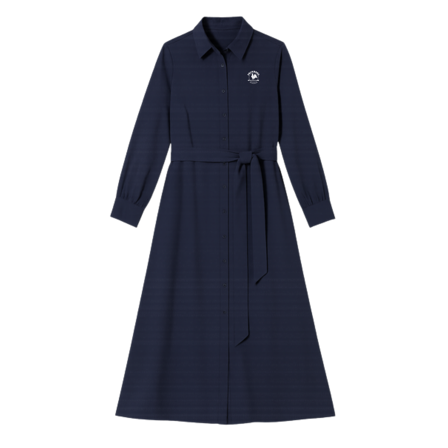Women's Georgette Long Sleeve Midi Length Shirt Dress