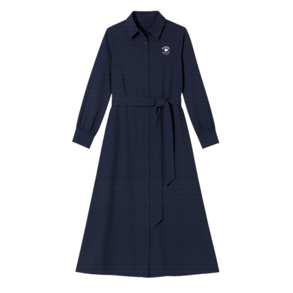 Women's Georgette Long Sleeve Midi Length Shirt Dress