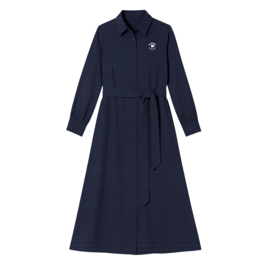 Women's Georgette Long Sleeve Midi Length Shirt Dress